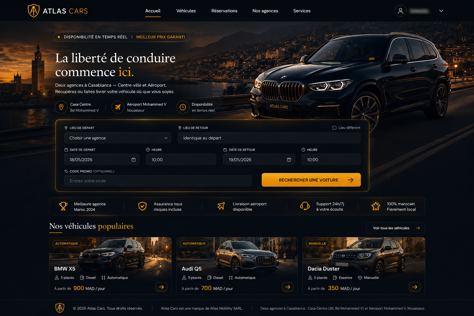 Site web de réservation white-label — vitrine digitale GoRently
